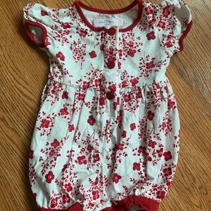 Red Floral SweetHoney Baby Romper 18 mo